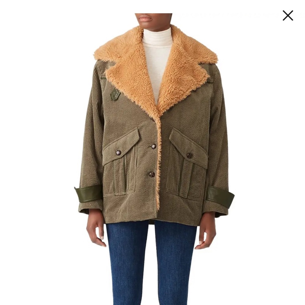 Avec les filles Sherpa corduroy jacket